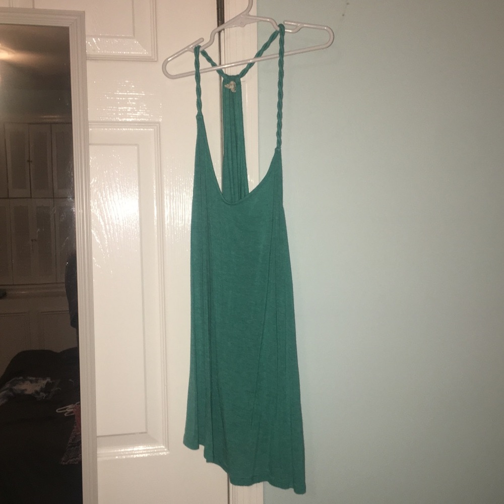 simple teal vestique shirt
